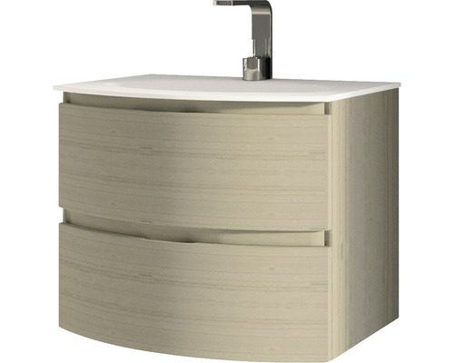 Skrinka pod umývadlo s dvomi zásuvkami, umývadlom a vodovodnou batériou