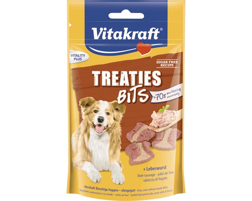 Maškrta pre psov Vitakraft Treaties Bits s kúskami pečene 120 g-0