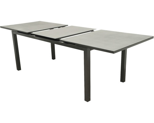 Rozkladací záhradný stôl s kovovým rámom a doskou stola