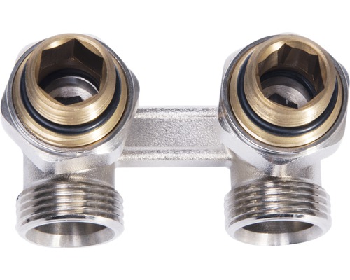 Dvojitý rohový skrutkový spoj z kovu