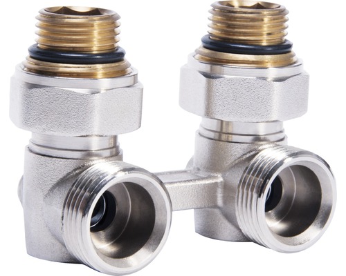 Dvojitá rohová tvarovka pre sanitárne inštalácie