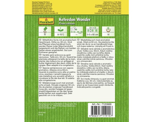 Balenie semien hrachu FloraSelf Kelvedon Wonder