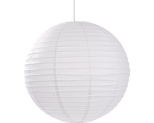 Biela papierová lampa ako závesné svietidlo