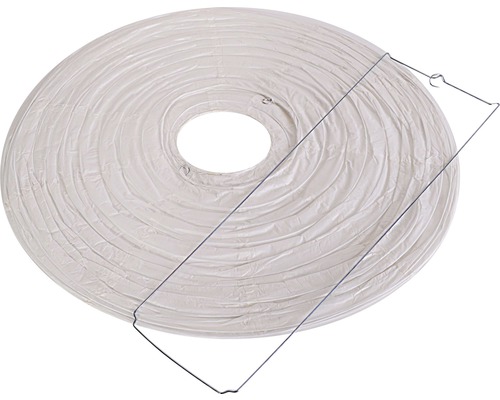 Okrúhla papierová lampa s drôteným rámom