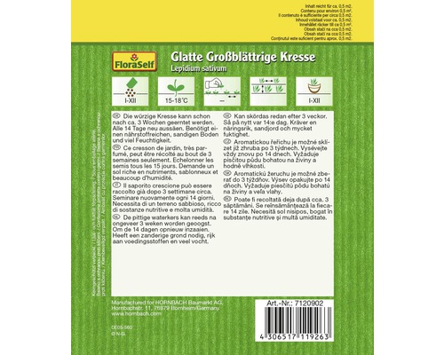 Balenie semien hladkej, veľkolistej žeruchy