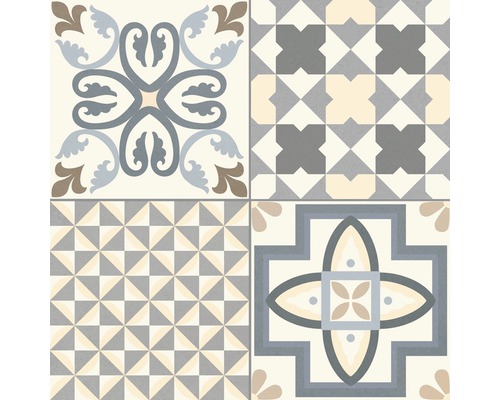 Dekoratívne dlaždice s geometrickými a kvetinovými vzormi