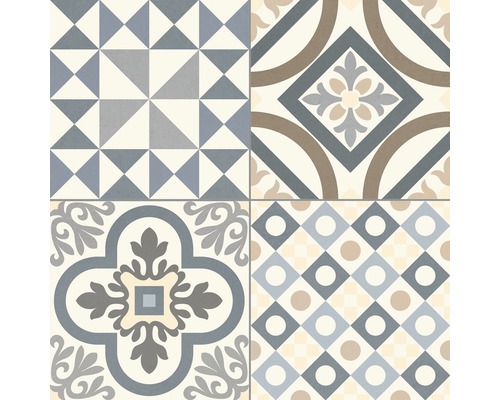 Dekoratívne dlaždice s geometrickými a kvetinovými vzormi