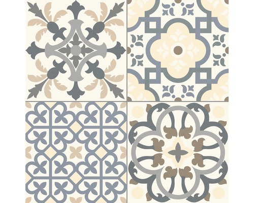 Dekoratívne dlaždice s kvetinovými a geometrickými vzormi