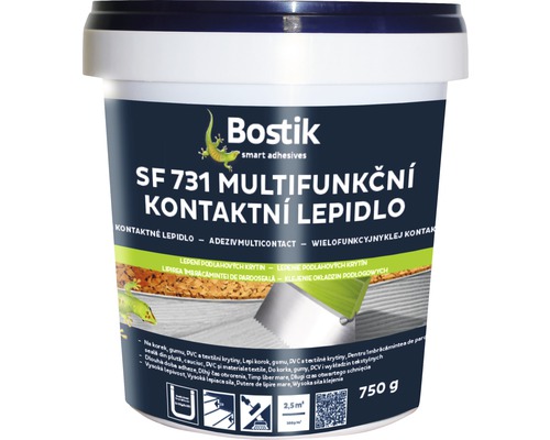Lepidlo na podlahové krytiny Bostik SF 731, 750 g Bostik SF 731 Multifunkčné kontaktné lepidlo vo vedre