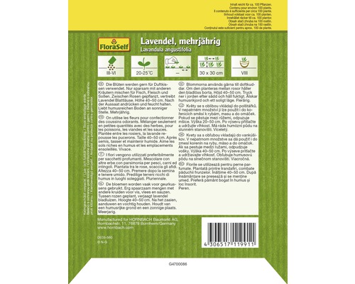 Balenie viacročných semien levandule značky FloraSelf