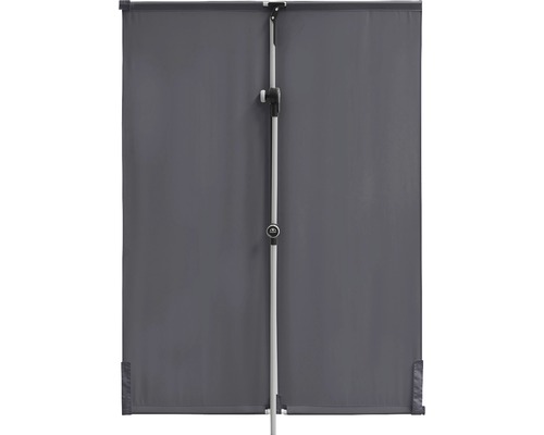 Sivá bočná markíza s upevňovacou tyčou