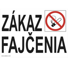 Zákaz fajčenia, samolepiaca cedulka