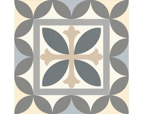 Dekoratívna podlahová dlaždica s ornamentálnym vzorom