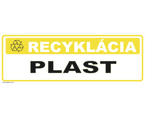 Recyklácia Plast, samolepka