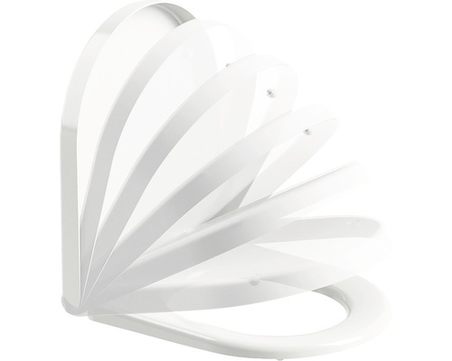 WC sedadlo s automatickým sklápaním v rôznych polohách otvorenia