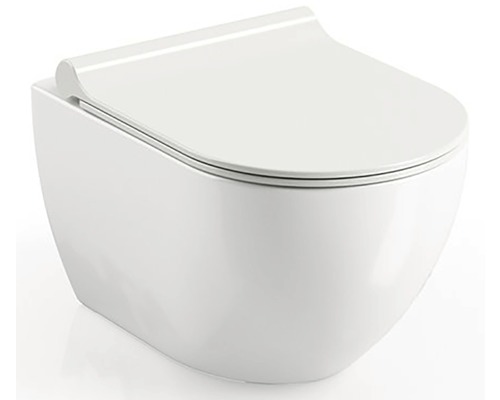 Závesné WC s hlbokým splachovaním a uzavretým WC sedadlom