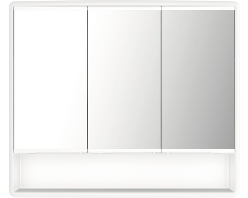 Zrkadlová skrinka s tromi dvierkami a policou do kúpeľne