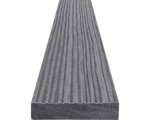 Ukončovacia lišta pre terasové dosky WPC TERAFEST 16 x 70 x 2000 mm svetlosivá Ryhovaná drevená podlahová lišta