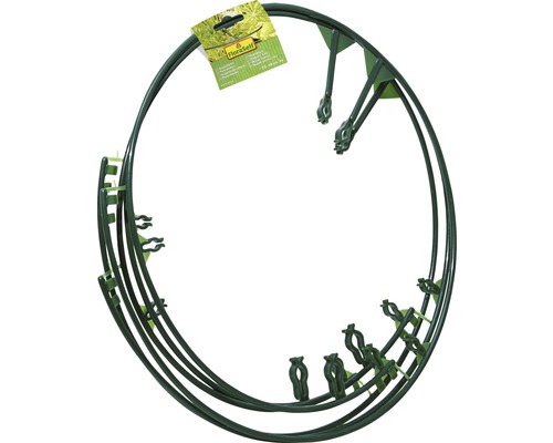 Plastový podporný kruh na rastliny s klipmi na rastliny