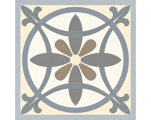 Štvorcová dlaždica s kvetinovým vzorom