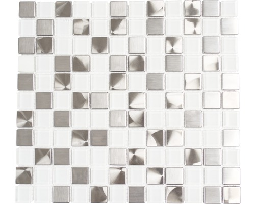 Mozaika biela lesklá 32,7x30,2 cm-0