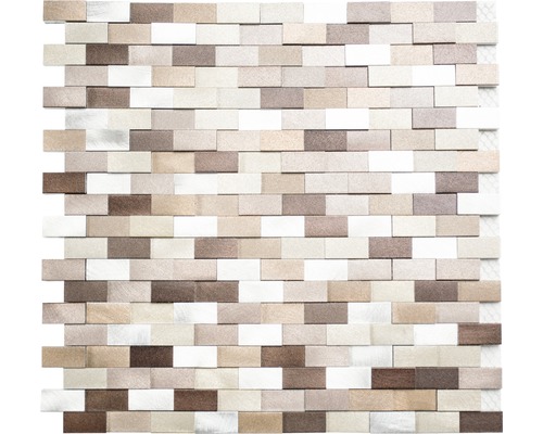 Hliníková mozaika XAM A562 strieborná/meď 30,1 x 30,4 cm