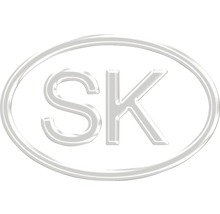 Nálepka na sklo "SK" 8,5x5,5 cm