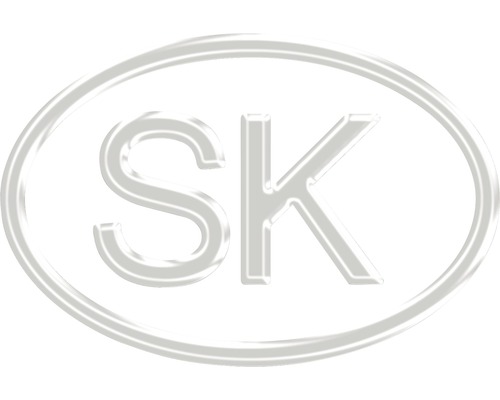 Nálepka na sklo "SK" 5x3 cm