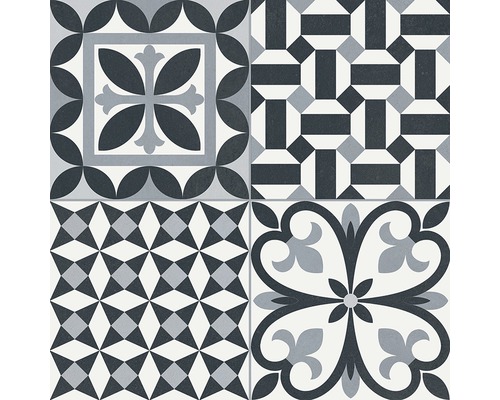 Dekoratívne dlaždice s geometrickými a kvetinovými vzormi
