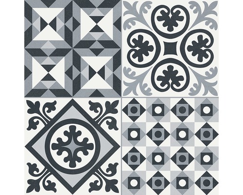 Dekoratívne dlaždice s geometrickými a kvetinovými vzormi