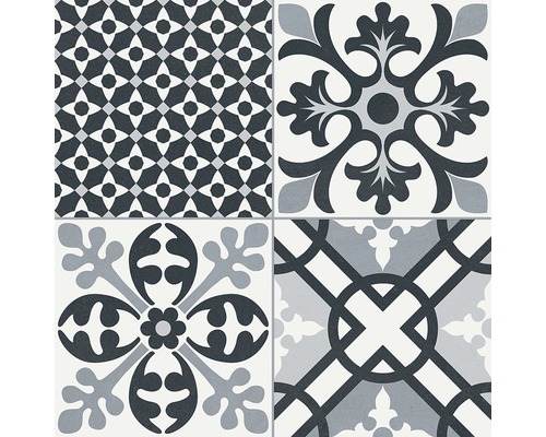 Dekoratívne podlahové dlaždice s rôznymi vzormi