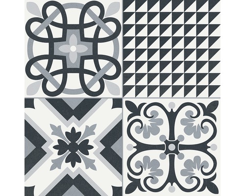 Dlaždice s geometrickými a kvetinovými vzormi