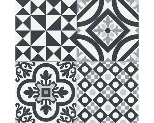 Dekoratívne dlaždice s geometrickými a kvetinovými vzormi