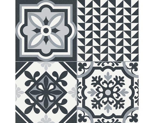 Dekoratívne dlaždice s geometrickými a kvetinovými vzormi
