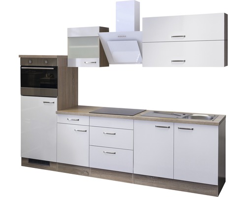 Kuchynská linka so sporákom, drezom a odsávačom pár