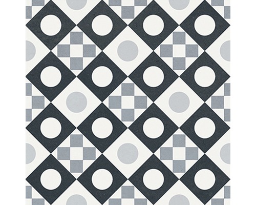 Vzor dlaždíc s kruhmi a štvorcami