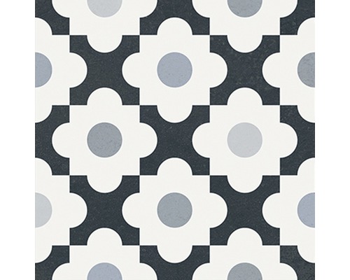 Vzor keramických dlaždíc s kvetinovým dekorom