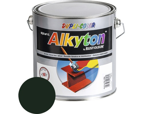 Farba na kov hrdzu i drevo DUPLI-COLOR Alkyton lesklá machová zelená 2,5 l Alkyton antikorózna farba od Dupli-Color v plechovke