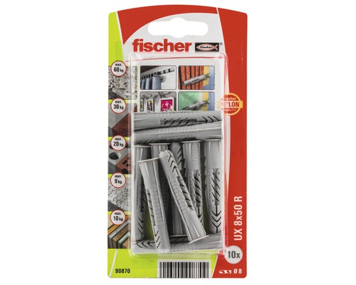 Fischer univerzálna hmoždinka UX 8 x 50 R, 10 kusov v balení