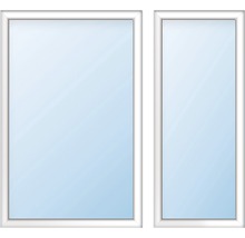 Dve biele plastové okná vedľa seba