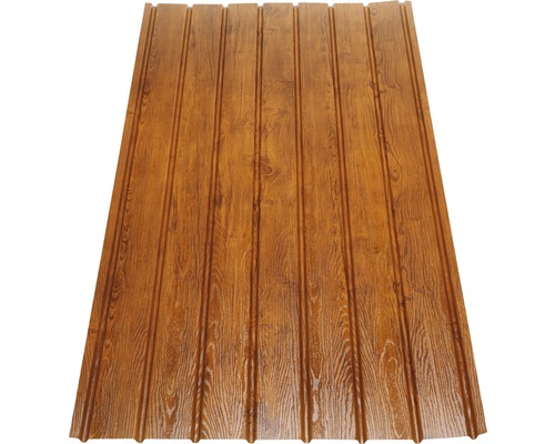 Trapézový plech PRECIT H12 zlatý dub 3000 x 910 x 0,4 mm Trapézový plech PRECIT H12 zlatý dub 3000 x 910 x 0,4 mm