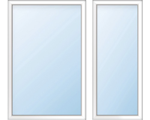 Dva biele okenné rámy so sklom