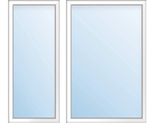 Dve biele plastové okná