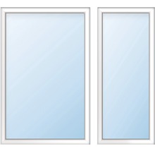 Dve biele plastové okná