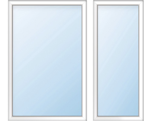 Dve biele plastové okná