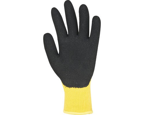 Čierna pracovná rukavica so žltou manžetou
