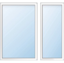 Dve biele plastové okná vedľa seba