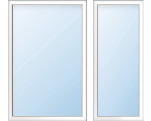 Dve biele plastové okná vedľa seba