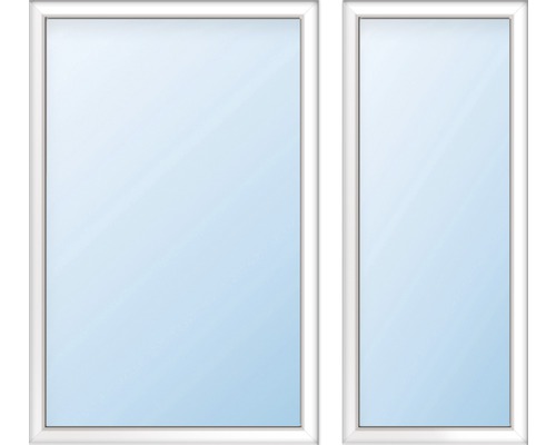 Zdvojené okno s bielym rámom
