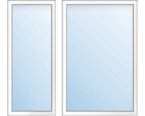 Dva biele okenné rámy